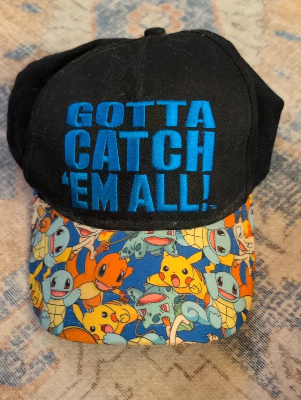 Kids Pokemon 'Gotta Catch 'Em All!' Cap with Character Print